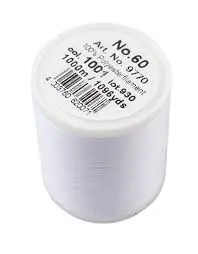 9770/1001 Нижняя нить BOBBINFIL №60, белый, 1000 м, филаментный п/э. Каталог товарів. Вишивання/Шиття. Продукція Madeira. Нитки