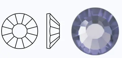 20410 AB/497-11-612/TANZANITE M.C.Rose VIVA12 фольгированные стразы. Каталог товарів. Стрази. Preciosa