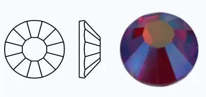 90070 AB/438-11-612/LIGHT SIAM M.C.Rose VIVA12 стразы термо. Каталог товарів. Стрази. Preciosa