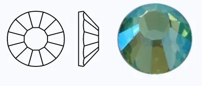 50520 AB/438-11-612/PERIDOT M.C.Rose VIVA12 стразы термо. Каталог товарів. Стрази. Preciosa