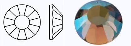 10330 AB/438-11-612/LT.COLORADO TOPAZ M.C.Rose VIVA12 стразы фольгированные. Каталог товарів. Стрази. Preciosa