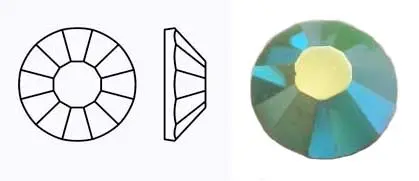 63030 AB/438-11-612/TURQUOISE M.C.Rose VIVA12 стразы термо. Каталог товарів. Стрази. Preciosa