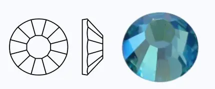 60010 AB/438-11-612/AQUA BOHEMICA M.C.Rose VIVA12 фольгированные стразы Preciosa. Каталог товарів. Стрази. Preciosa