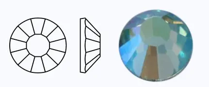 50000 AB/438-11-612/CHRYSOLITE M.C.Rose VIVA12 стразы фольгированные. Каталог товарів. Стрази. Preciosa