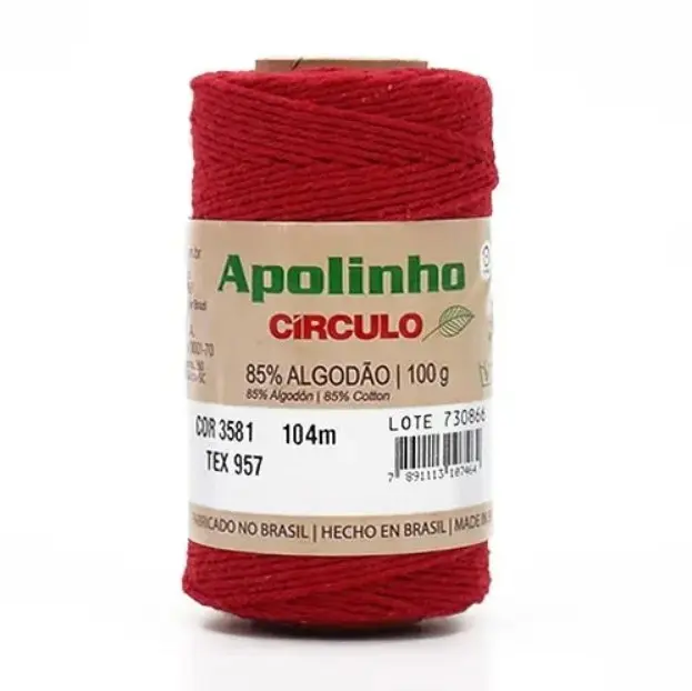 3581 APOLINHO 6 (85%% бавовна , 15%%інші волокна 100гр. 104м.). Каталог товарів. Вязання. Пряжа Circulo