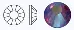 90110 AB/438-11-612/RUBY M.C.Rose VIVA12 . Каталог товарів. Стрази. Preciosa