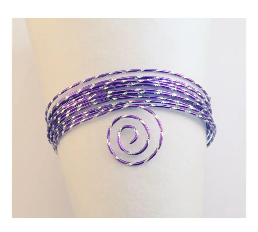 24245-014 Алюминиевая проволока с декоративными срезами, 5м, цвет лиловый. Каталог товарів. Інструменти та фурнітура. Декоративний дріт