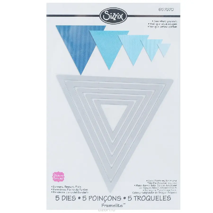 657570 Форма-трафарет для вырубки Framelits Die - Треугольники, 5 шт. Каталог товарів. Творчість. Скрапбукінг