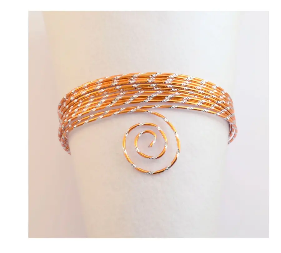 24245-010 Алюминиевая проволока с декоративными срезами, 5м, цвет оранжевый. Каталог товарів. Інструменти та фурнітура. Декоративний дріт